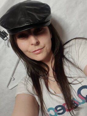 Flat Cap Black Steve Harvey Celebrity Edition Leatherette One Size